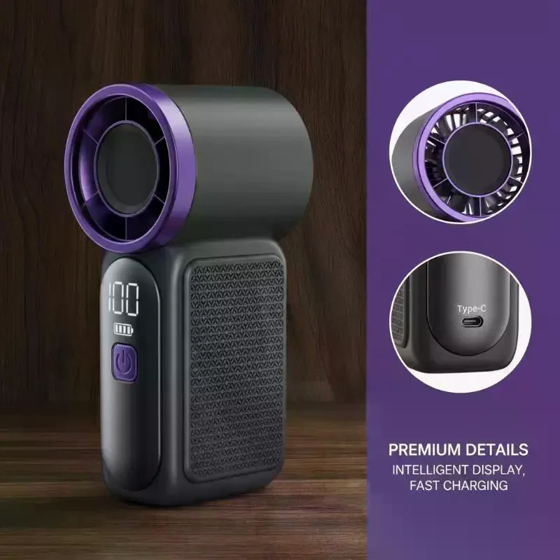 3600mAh Portable Mini Handheld Fan 3.5" Ultra High-Speed 169