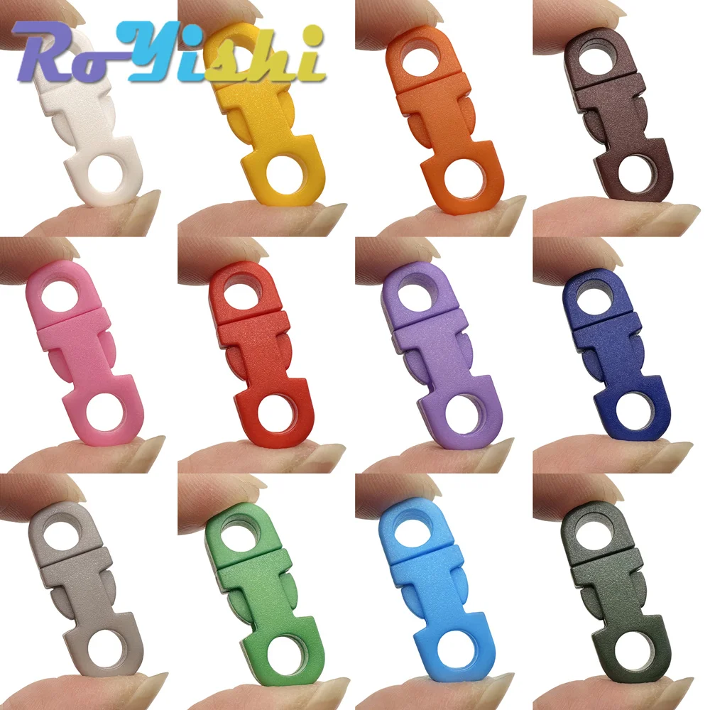 13 sztuk kolorowe plastikowe boczne klamry zwalniające Mini paracord bransoletka klips zapięcie na aparat pasek obroże dla zwierząt plecak DIY akcesoria