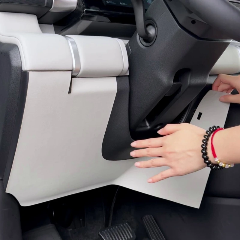 Driver's Anti-Kick Pad for BYD Leopard 7 Titanium 7 Scratch-Resistant Leather Mat Interior Foot-Kick Protection Accessory