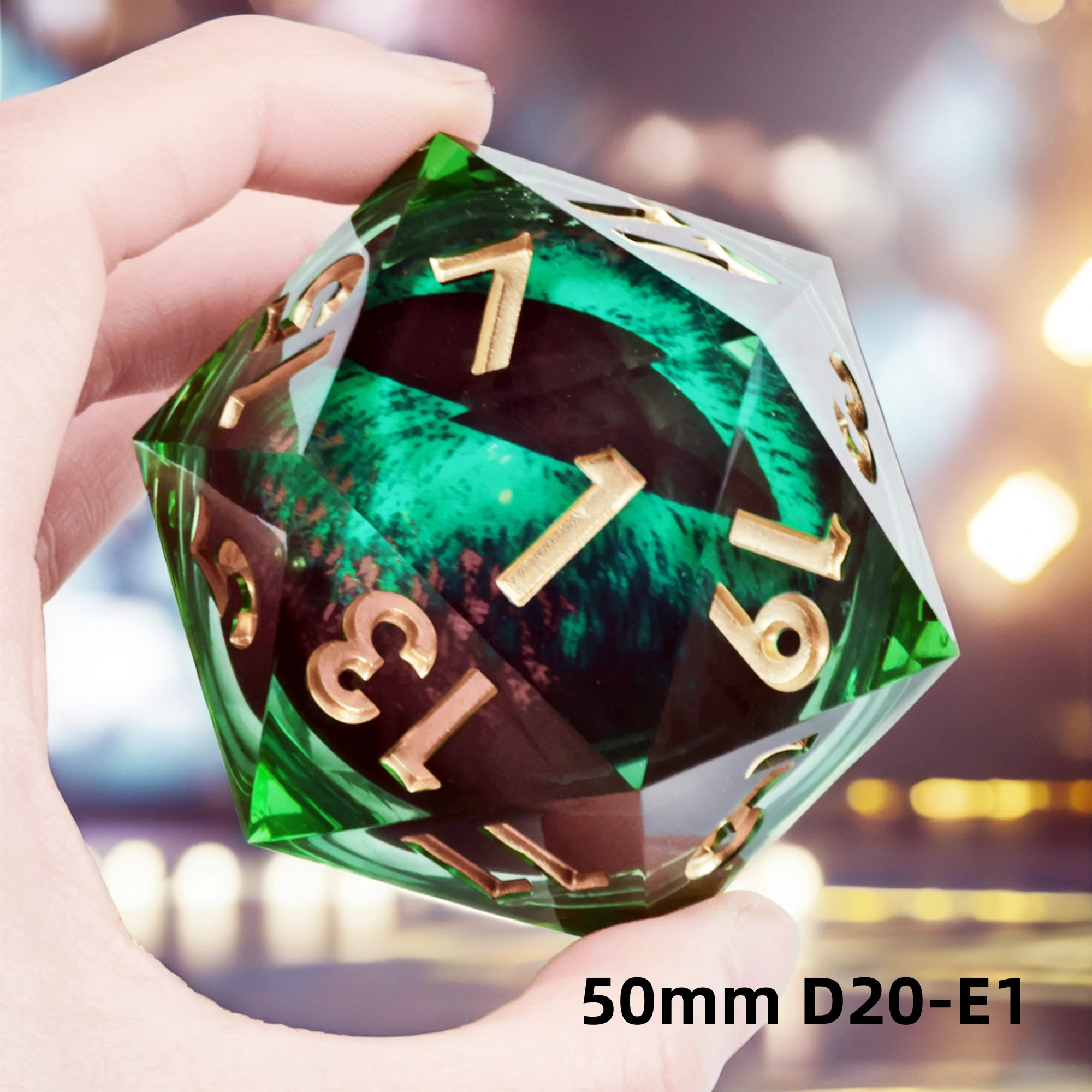 MINI PLANET Obrotowy Kostka D20 Oko Smoka do RPG Dungeons & Dragons, Akcesorium do Gier Planszowych, Czerwony Zielony Niebieski Fioletowy Oko Smoka