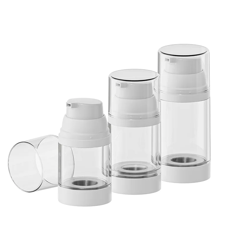 حاوية سفر محمولة 100/120/150 مللي جرة مضخة بدون هواء قابلة لإعادة الملء كريم غسول زجاجة فارغة زجاجة فرعية للتنقل #1