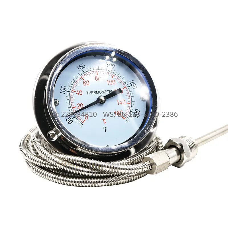 Shanghai Zhengbao WTQ-280 Stainless Steel Pressure Thermometer Remote Thermometer 304