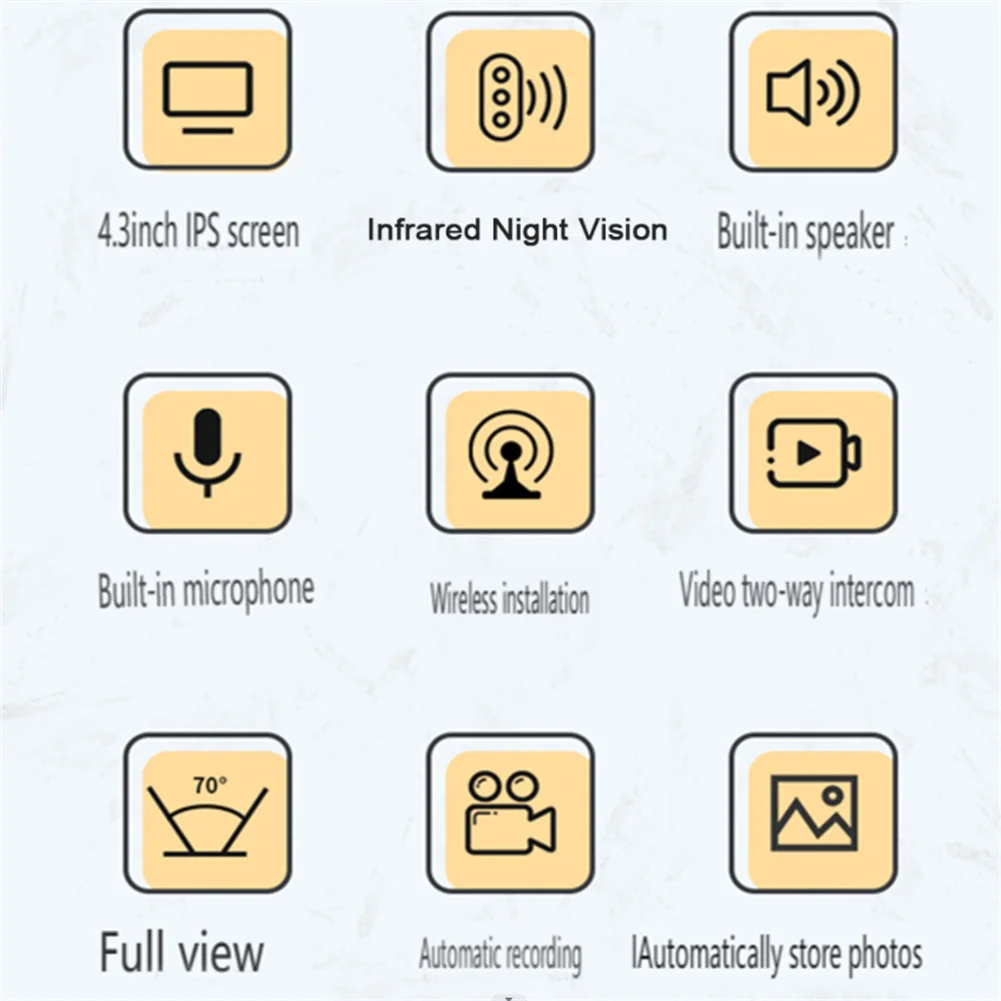 2024 m10 Smart Wifi Türklingel Kamera 2-Wege Audio Video Türklingel mit 4.3 "Bildschirm 2,4g drahtlose Türklingel HD Nachtsicht kamera