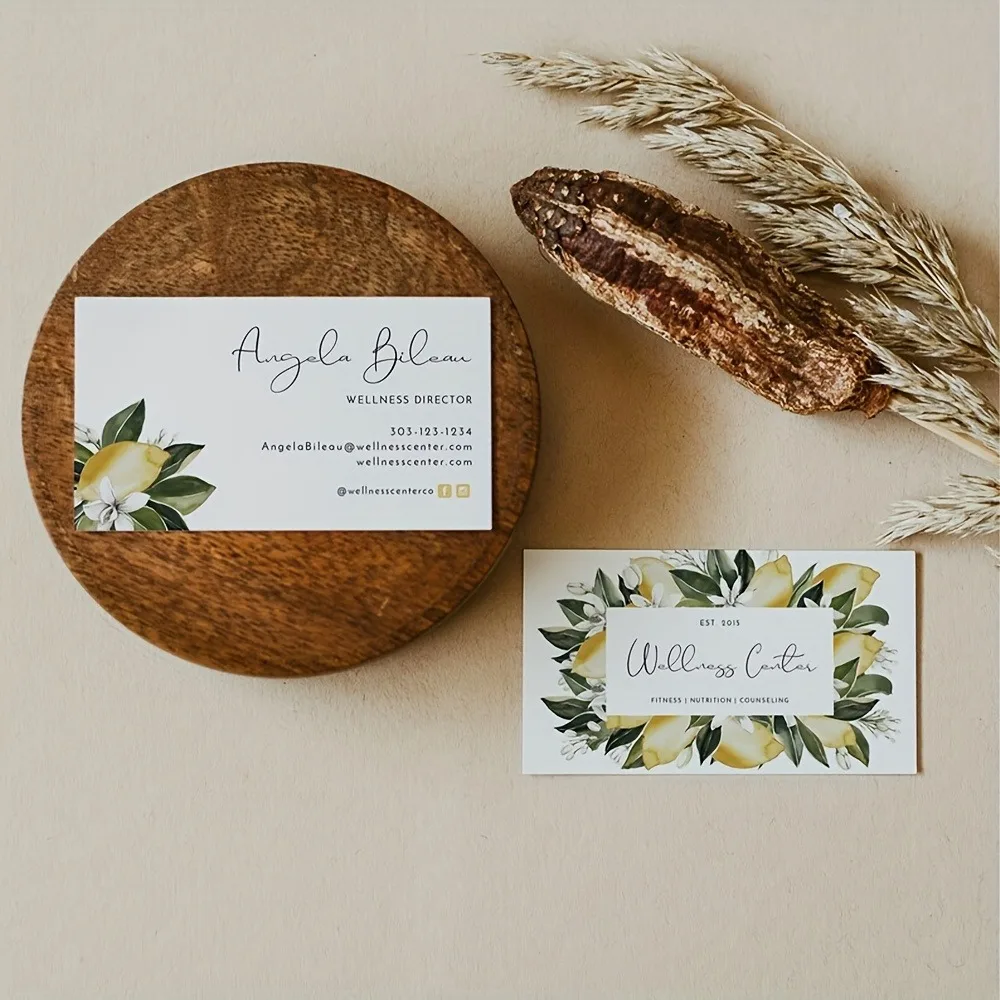 

Custom Double Sided Business Cards 9*5.4cm Right Angle 300g Free Design Personalized Logo Text For Office Company