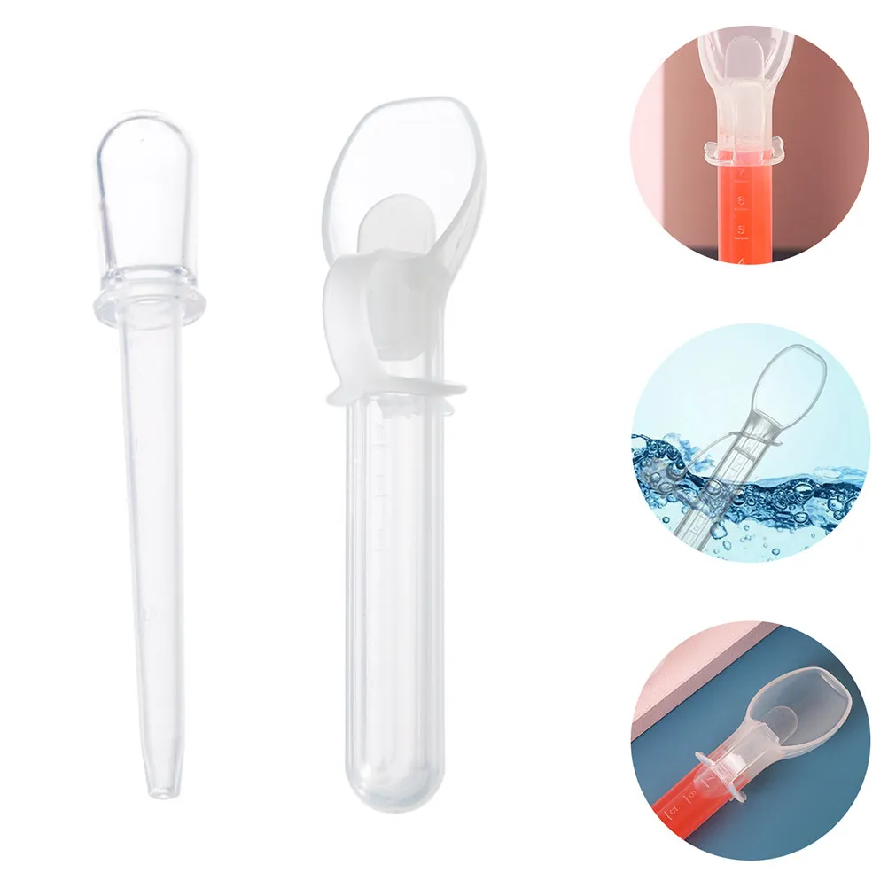 

1Set Baby Medicine Spoon Set Liquid Dispenser Graduated Feeding Kit for Toddler Accurate Dosage Measurement Tool for Children