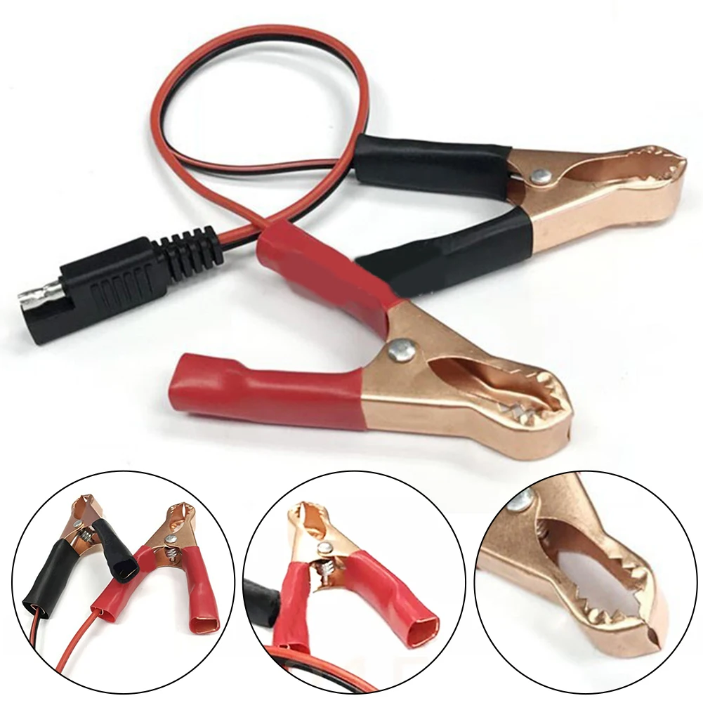 Newest Sale 45CM ABS Connector To For Alligator Clips Power Cable Battery Charging Cable Replacement Car Accessories