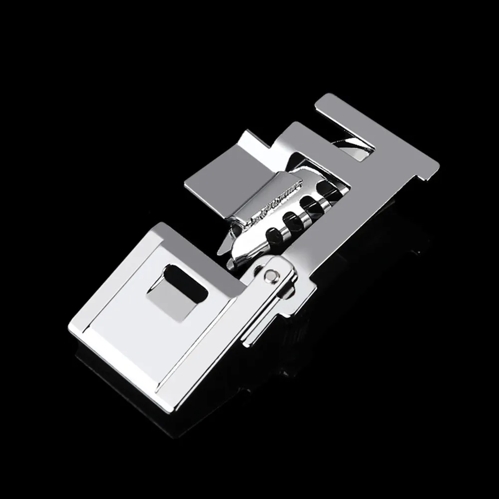 

2Pcs Sewing Machine Presser Foot Rolled Metal Crimping Accessories Set Easy Install for Household Low Speed Sewing Machines