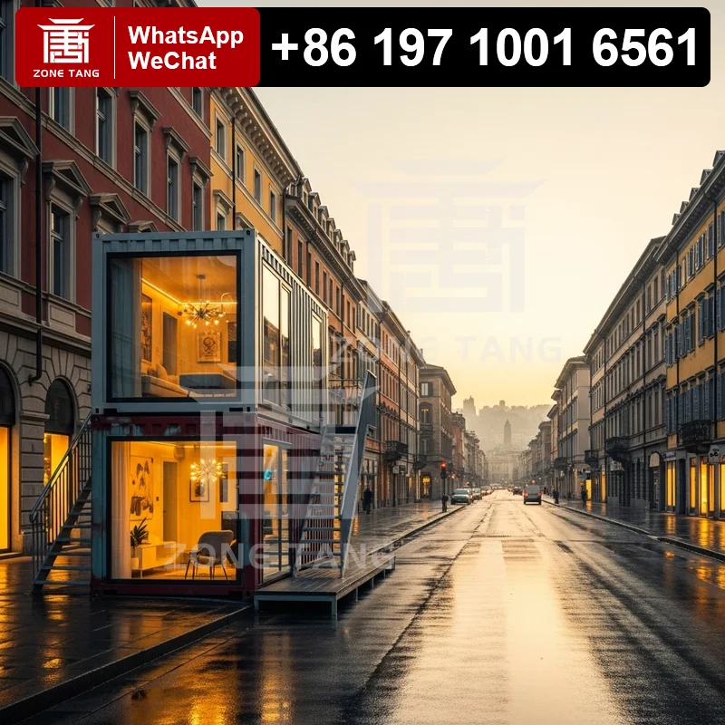 

Mobility Tiny House Prefab Cabins Durable Flat Pack Home Container House For Sale Commercial Shop Manufactured Homes Fireproof