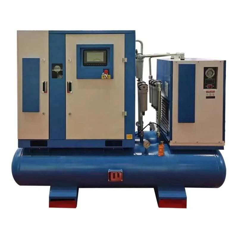 All-in-One 20 Bar Rotary Screw Air Compressor – 7.5kW/11kW/15kW, Integrated Dryer & Tank, for Fiber Laser Cutting Systems