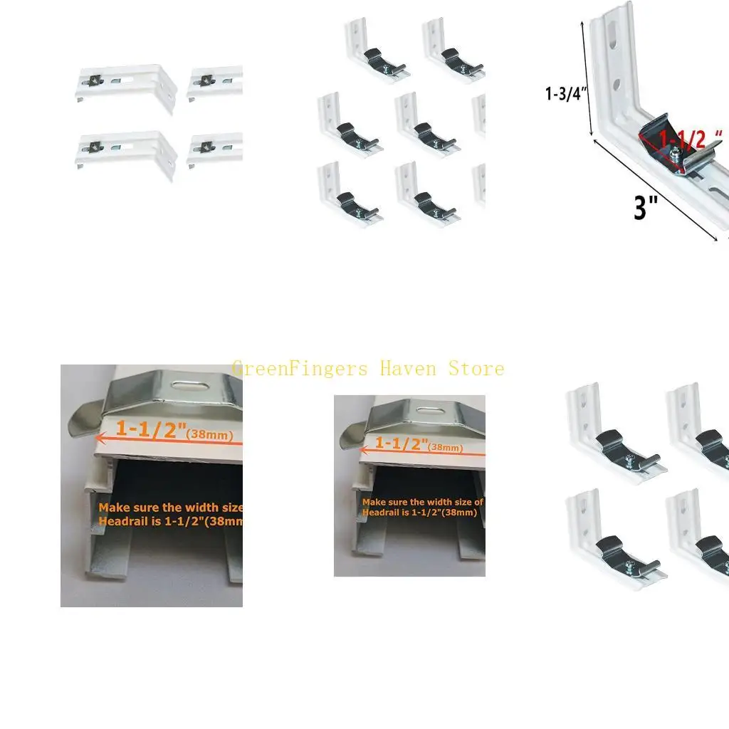 

F68D Вертикальные жалюзи L-образные кронштейны Жалюзи Кронштейны для крепления карнизов Зажим Удлинительная рамка для жалюзи