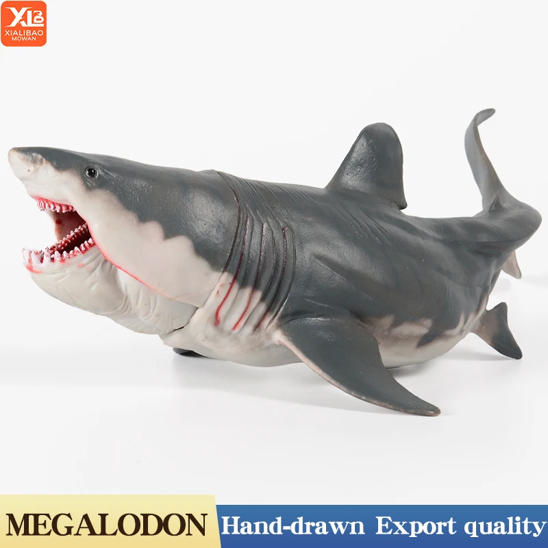 Figura de tiburón blanco de 3 cabezas, modelo de plástico, juguete educativo para niños y niñas, diversión, aprendizaje de criatura oceánica para niños