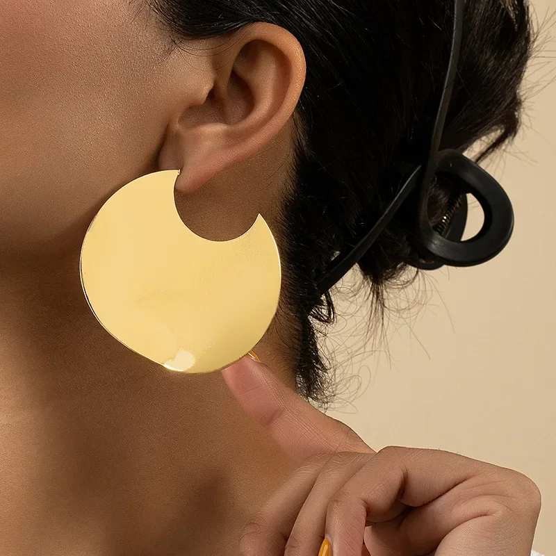 Niche Design Sense of Irregular Earrings Female Net Red Ins Cold Wind High-grade Circle Fashion Jewelry Earrings Wholesale Gift