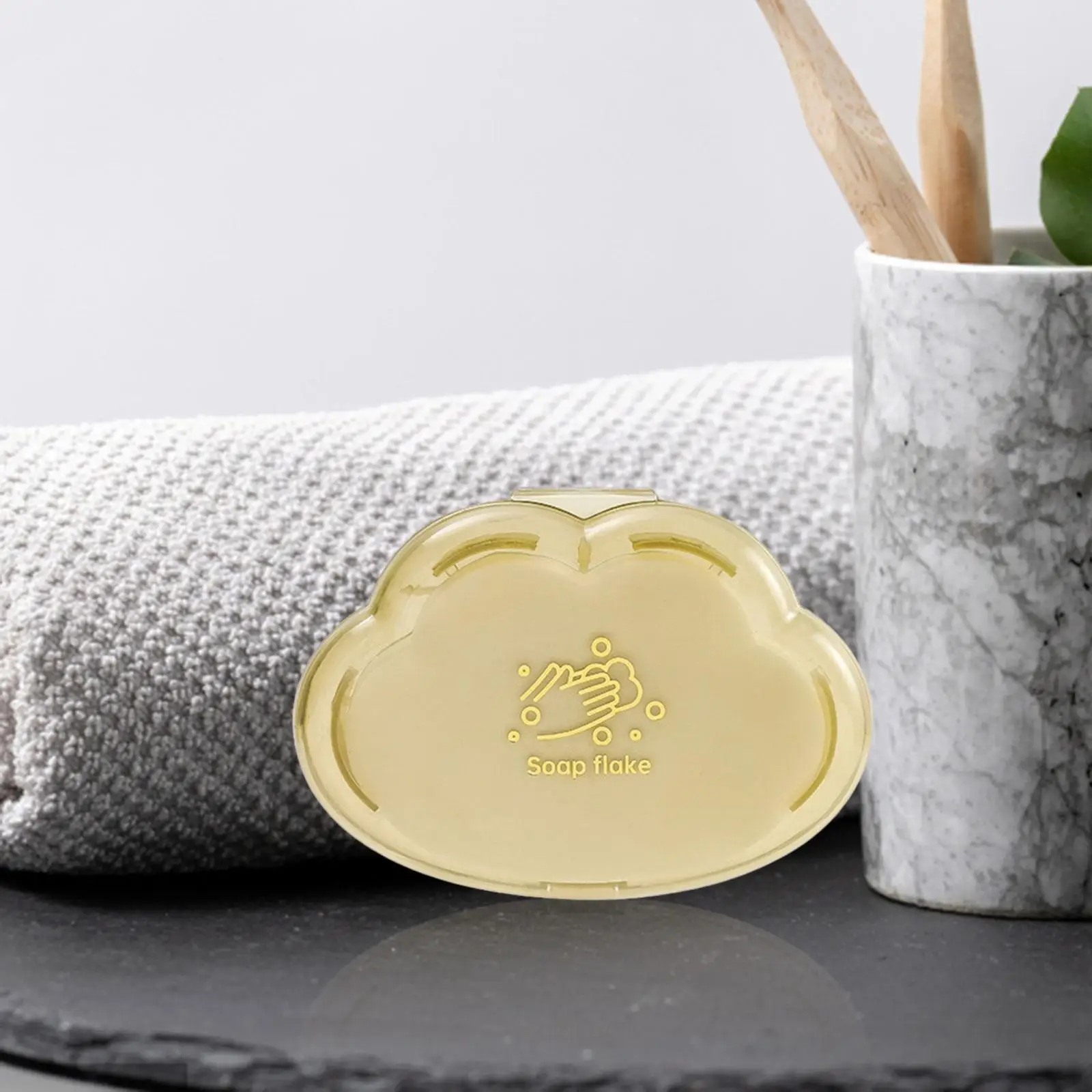 50 Pieces Portable Soap Sheets with Storage Box Disposable Hand Wash Soap Paper