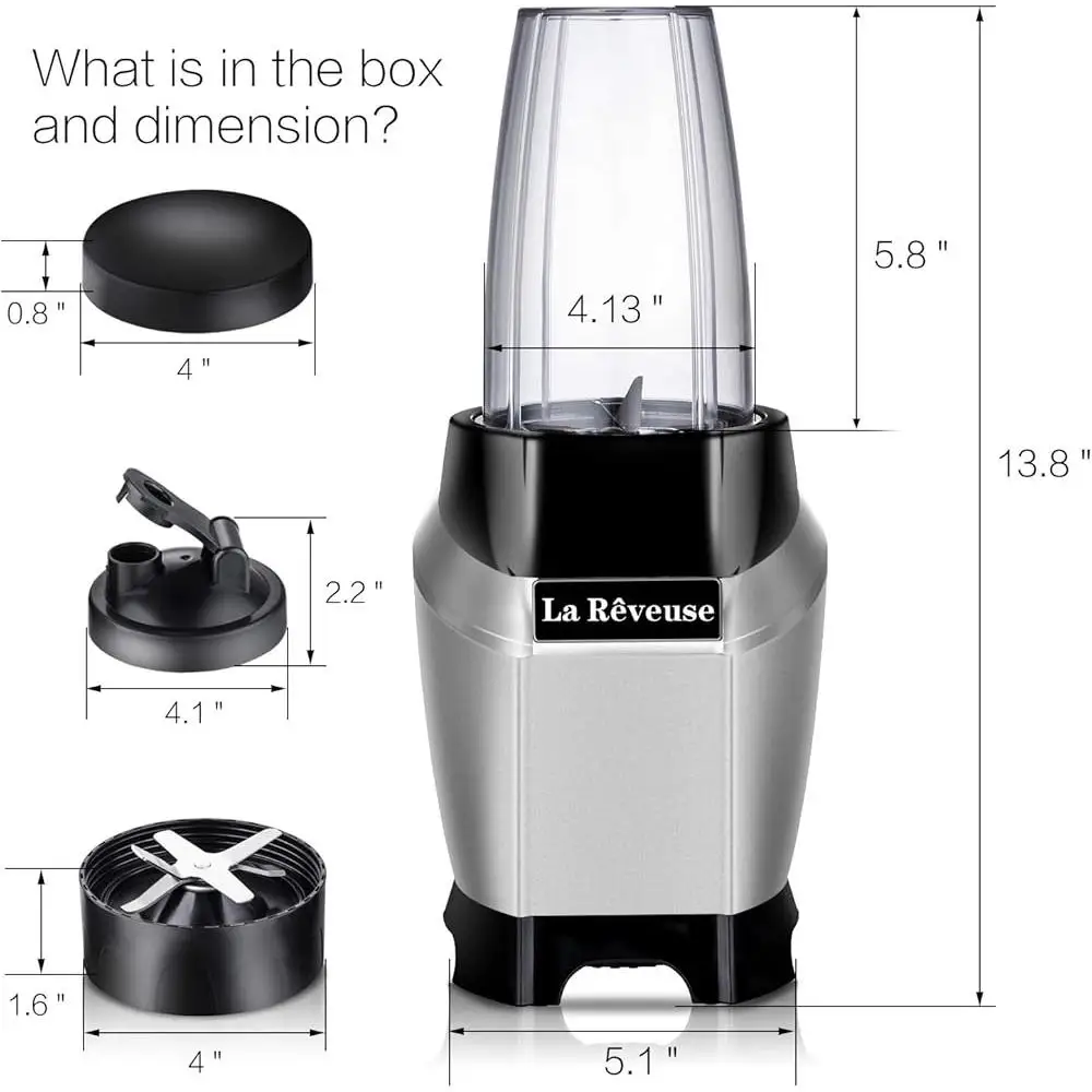 600W Smoothie Blender with 2-Cup Mini Food Chopper BPA Free Powerful Blender Shakes Frozen Drinks Efficient Kitchen Food