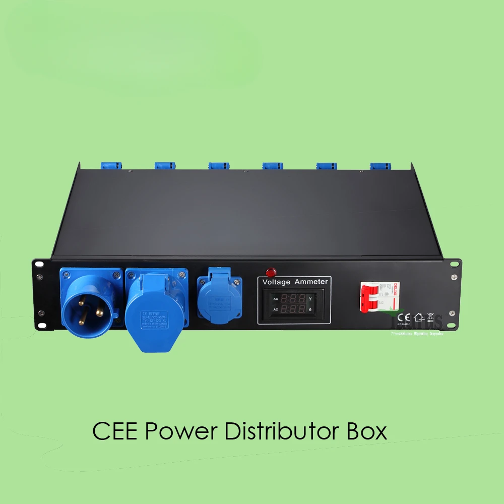 Stage Lighting Equipment CEE 16/32A European Socket Output Power Distribution Box