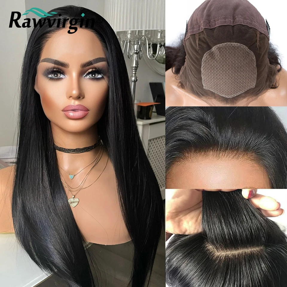 

Natural Black Colored Silk Base Full Lace Wig Human Hair Wigs For Women Silk Base Fake Scalp Brazilian Virgin Hair Wig 150%