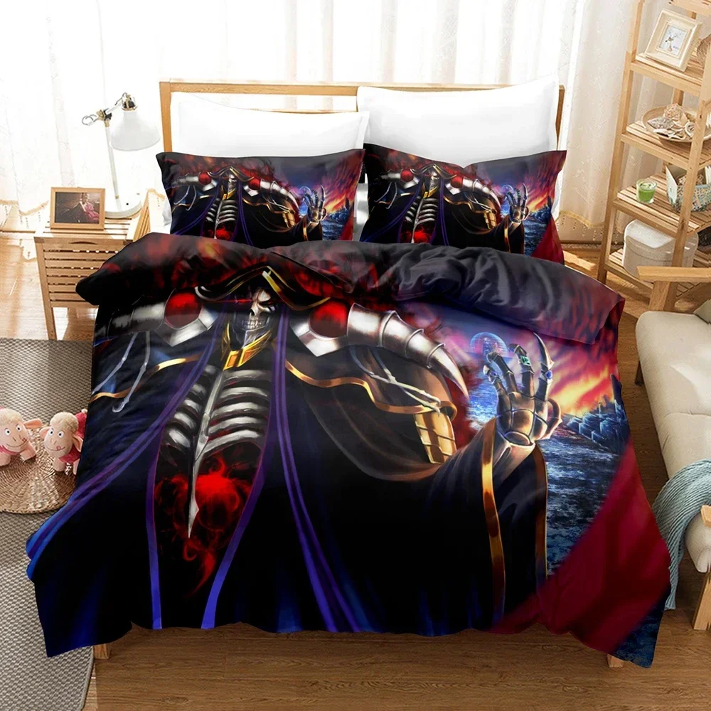 Exquisite Fashion OVERLORD Anime Bedding Set,Duvet Cover Comforter Bed Set Quilt Cover Pillowcase,King Queen Twin Size Boys Girl
