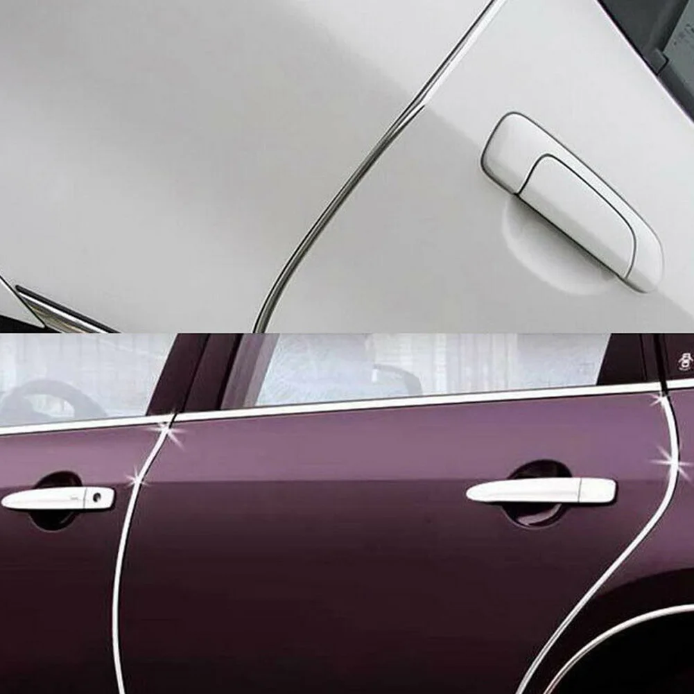 

Trim Molding Strip U-profile Accessories Car Chrome Door Edge Grille PVC Protector Rims Anti Scratch Guard New