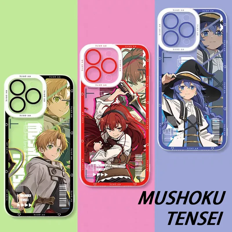 Mushoku Tensei Sylphiette Roxy Eris جراب هاتف آيفون 17 Air 15 14 13 12 11 Pro Max 16 15 14 Plus غطاء سيليكون مقاوم للصدمات