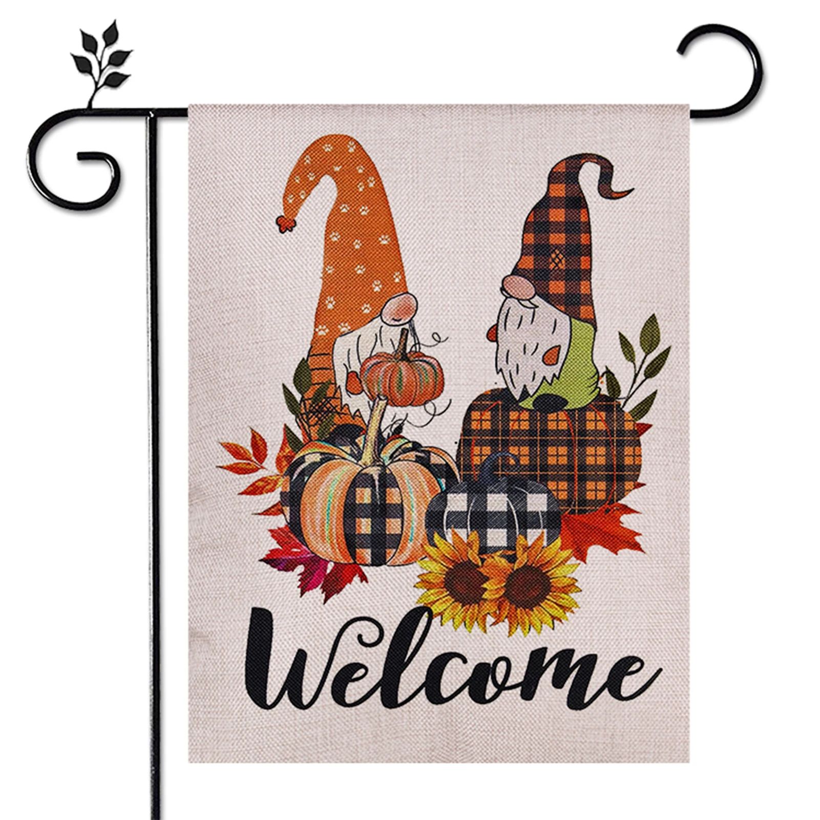 Pumpkin Pattern Garden Flag Autumn Season Vivid Garden Flags for Fall Harvest Thanksgiving Day