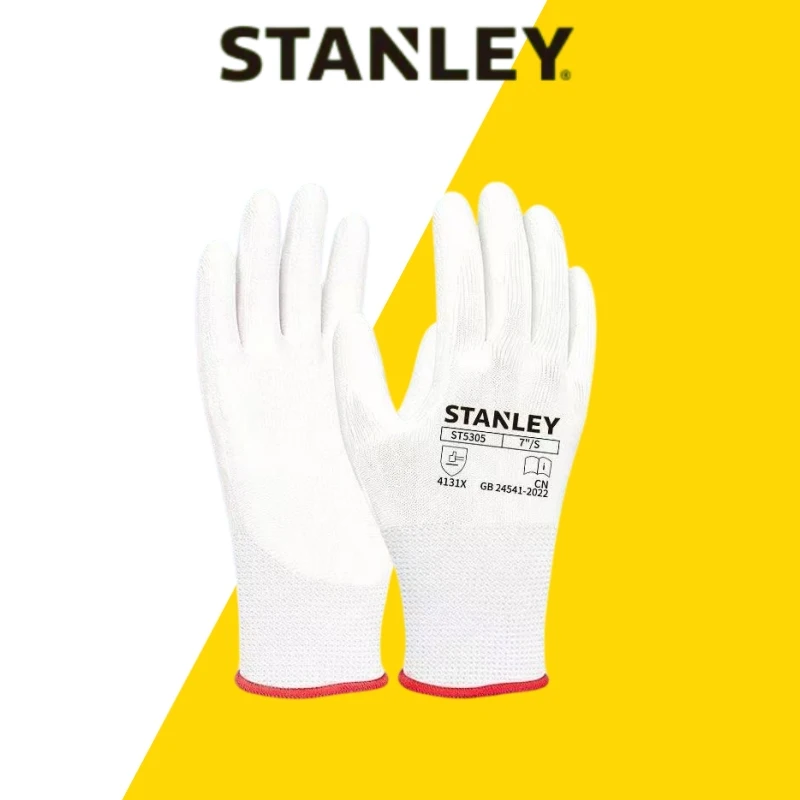 Stanley Gloves Lightweight, breathable, PU-coated summer gloves for electronics factories non slip, computer assembly