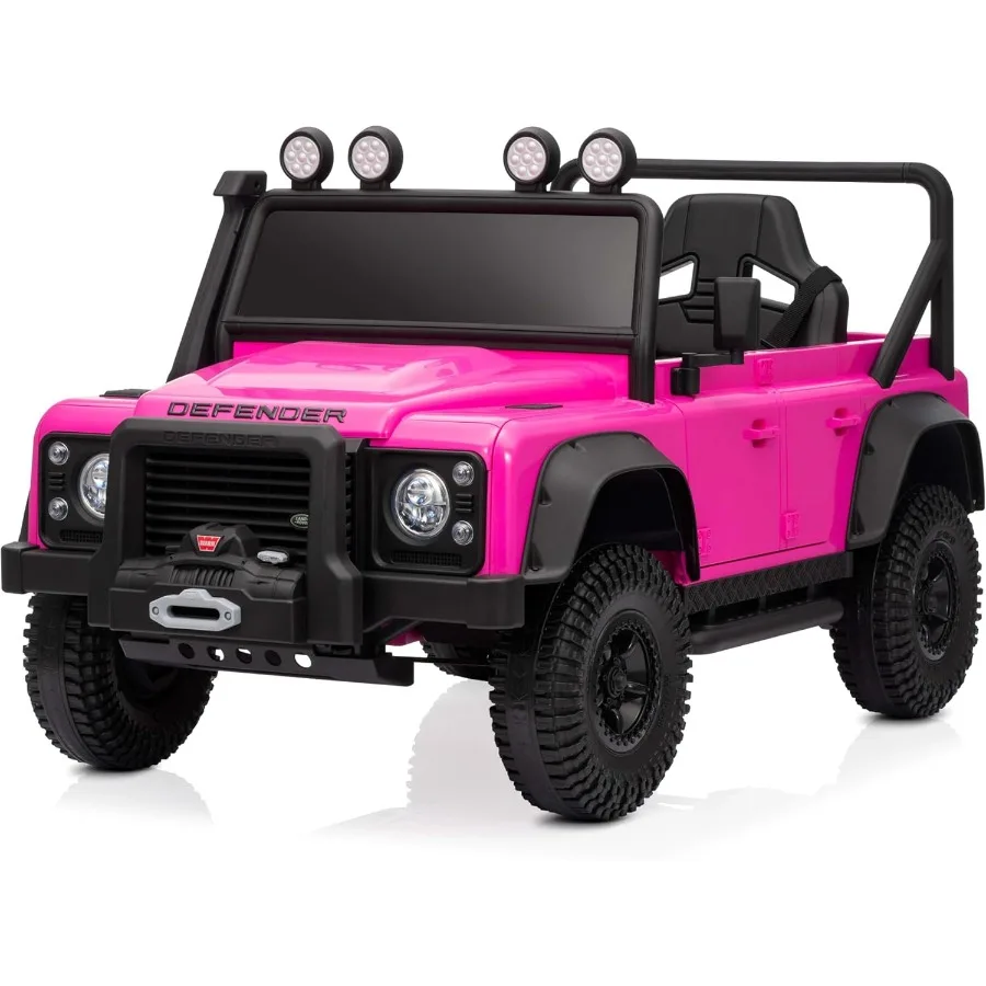 รถยนต์ไฟฟ้าสำหรับเด็ก 12V พร้อมใบอนุญาต, รถ SUV ของเล่นไฟฟ้าพร้อมรีโมทคอนโทรล, ไฟ LED, บลูทูธ, ช่องเสียบ USB/AUX เพลง, ปรับความเร็วได้หลายระดับ - Pi