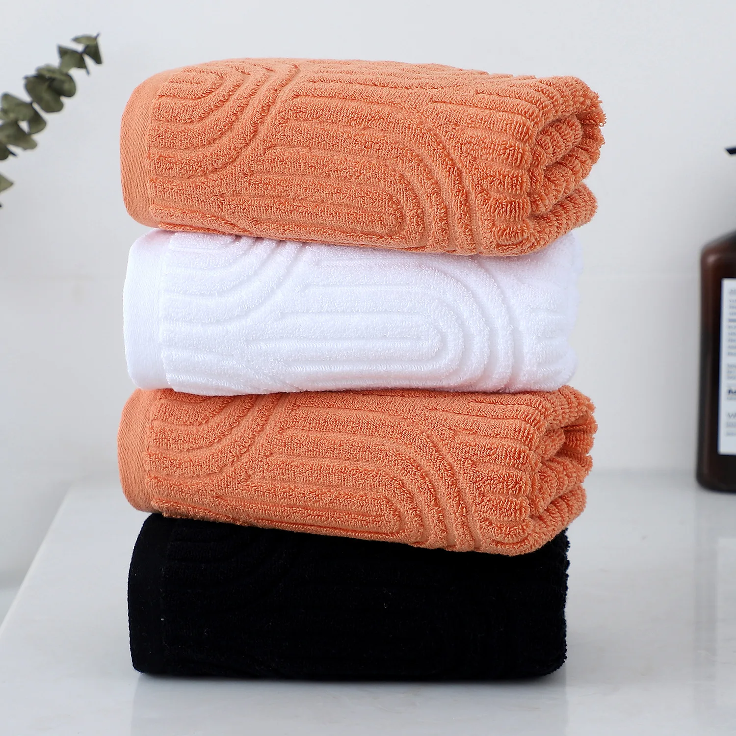 Cross-border 100% Cotton Towel, 40×75 Cm Large Towel, Soft and Highly Absorbent Face Towel, Extra-thick Adult Face Towel