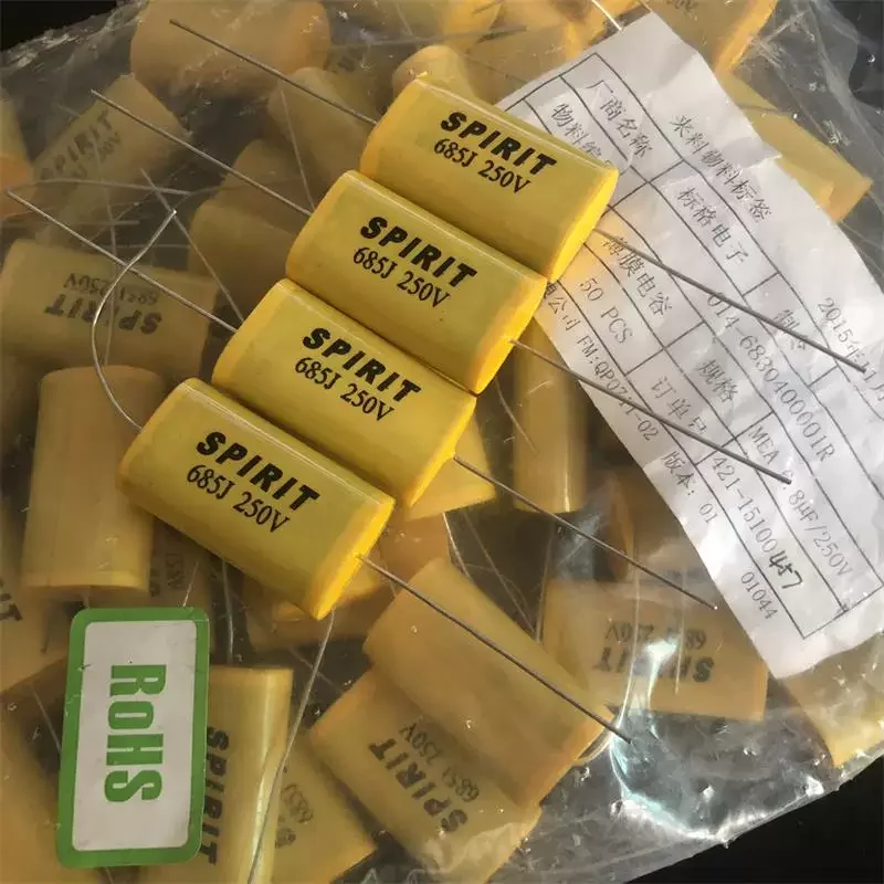 10-100pcs Brand new genuine SPIRIT 685J 6.8UF250VDC fever divider infinite film audio capacitor