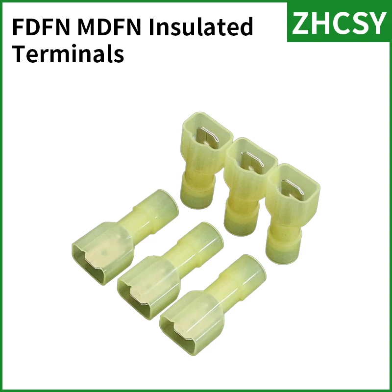 FDFN1.25-250 2-250 5.5-250 MDFN1.25-250 2-250 5.5-250 Transparent Blue Fully Insulated Female Spade Electrical Crimp Terminal