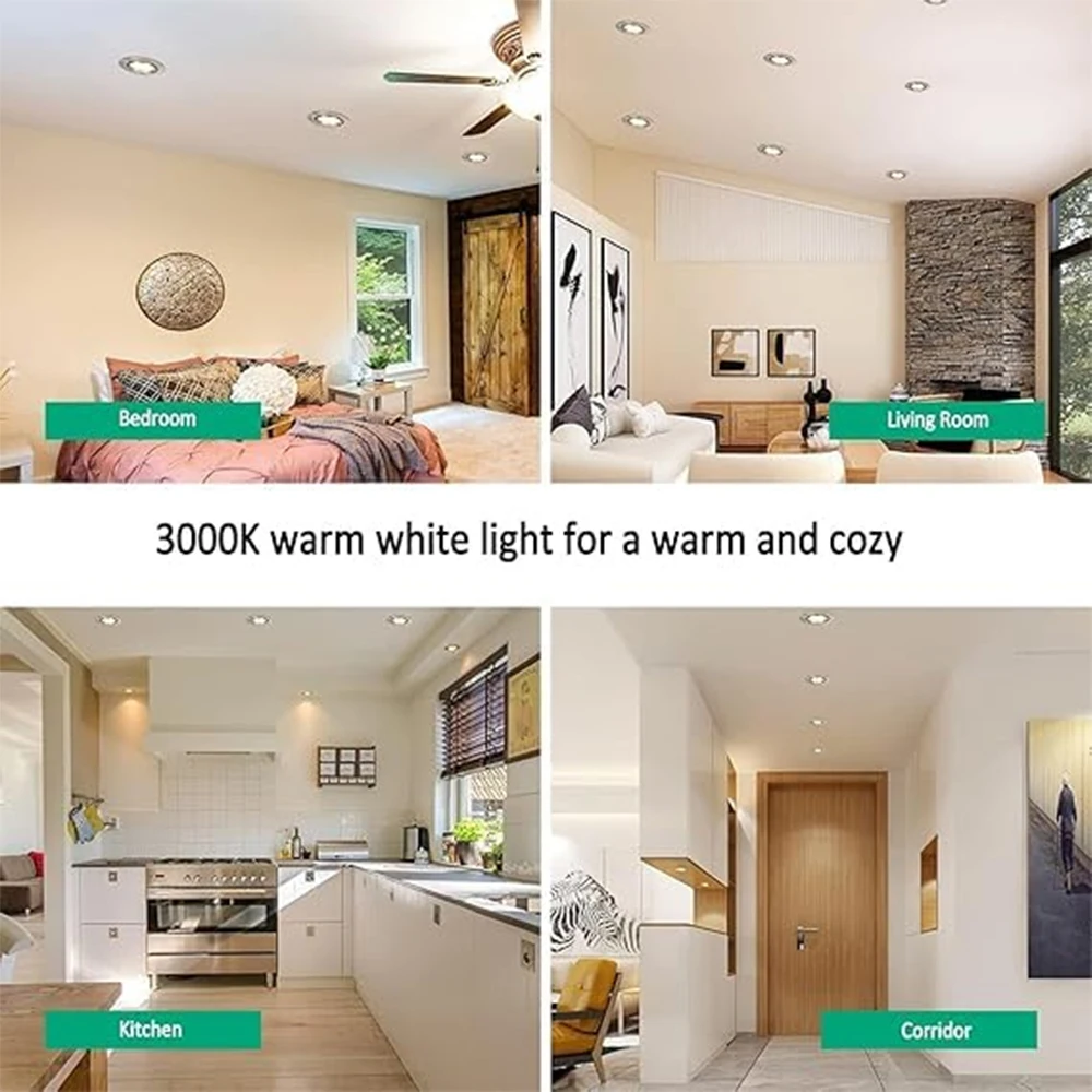 10Pcs 1W Mini LED Recessed Ceiling Downlight Cabinet Spotlights Under Cabinet Lights for Home Kitchen Wardrobe Living Room