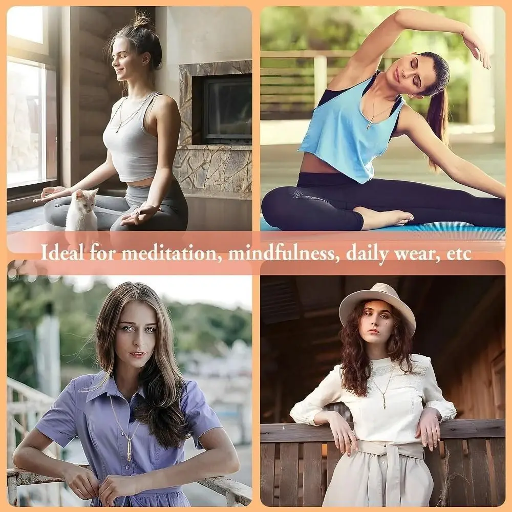 Ожерелье из нержавеющей стали для осознанного дыхания для облегчения тревоги для дыхательных упражнений, ожерелье для дыхания с осознанным анапаном