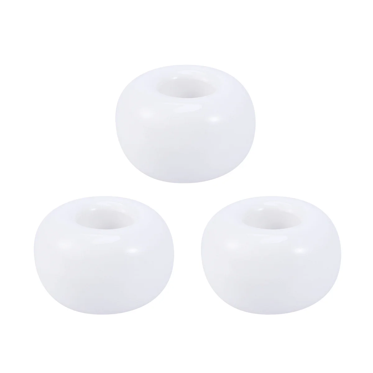 

3 Pcs Holder for Bathroom Creative Mini Toothbrush Stand Base Ceramics Round