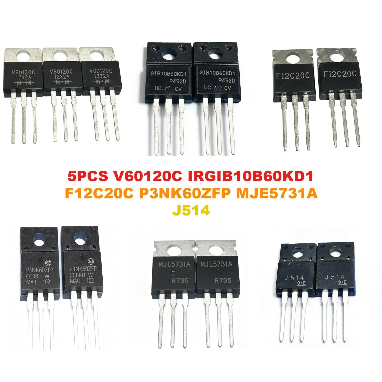 V60120C IRGIB10B60KD1 F12C20C P3NK60ZFP MJE5731A J514