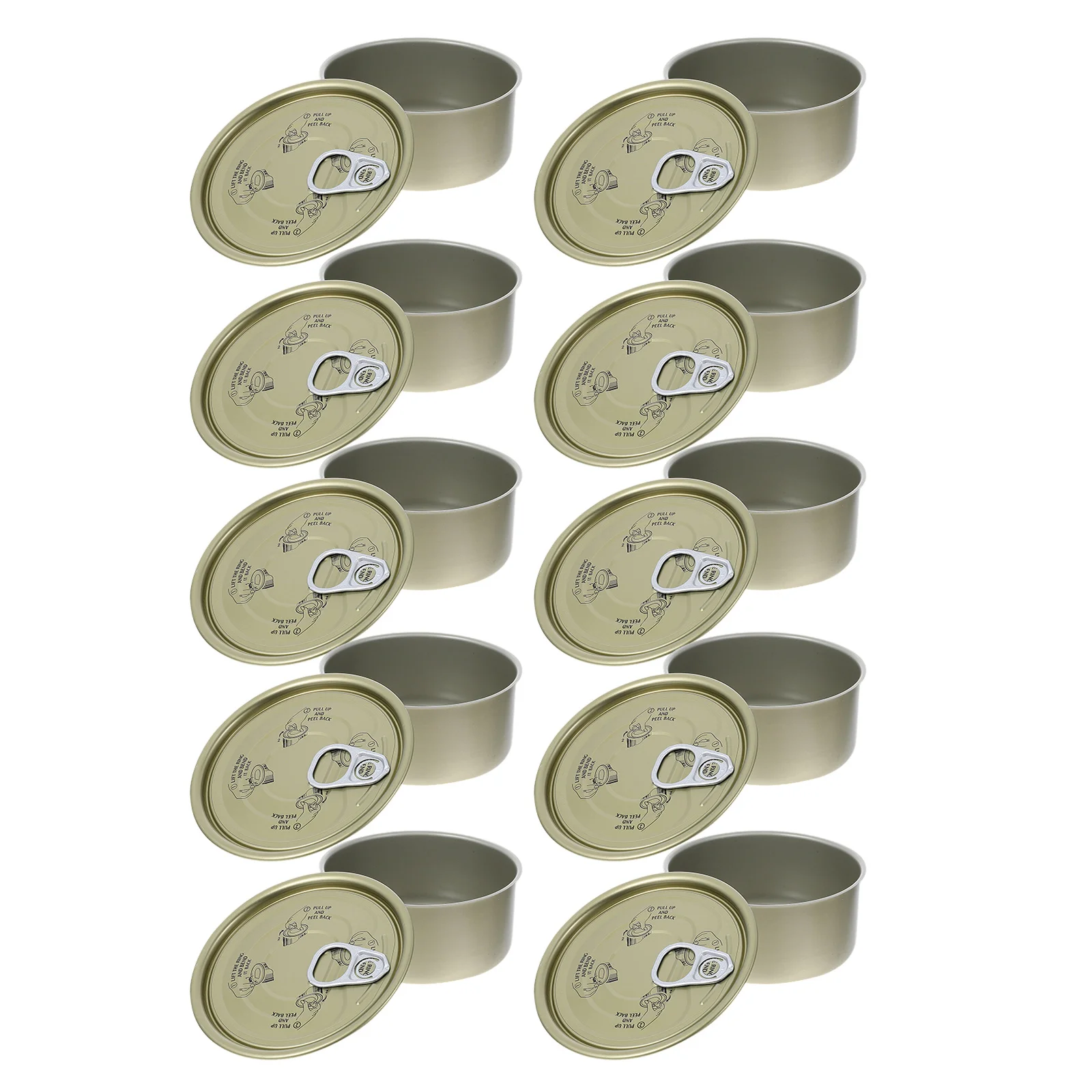 

10Pcs Storage Tinplate Can Sealed Kitchen Jar for Dog Food Cat Snacks Tea Airtight Metal Container Deep Tin with Strong Iron Lid
