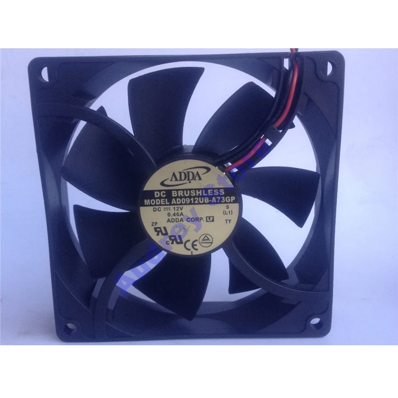 

ADDA 9CM 9025 12V 0.46A AD0912UB-A73GP Double ball bearing large wind fan 5000rpm 70CFM air blower