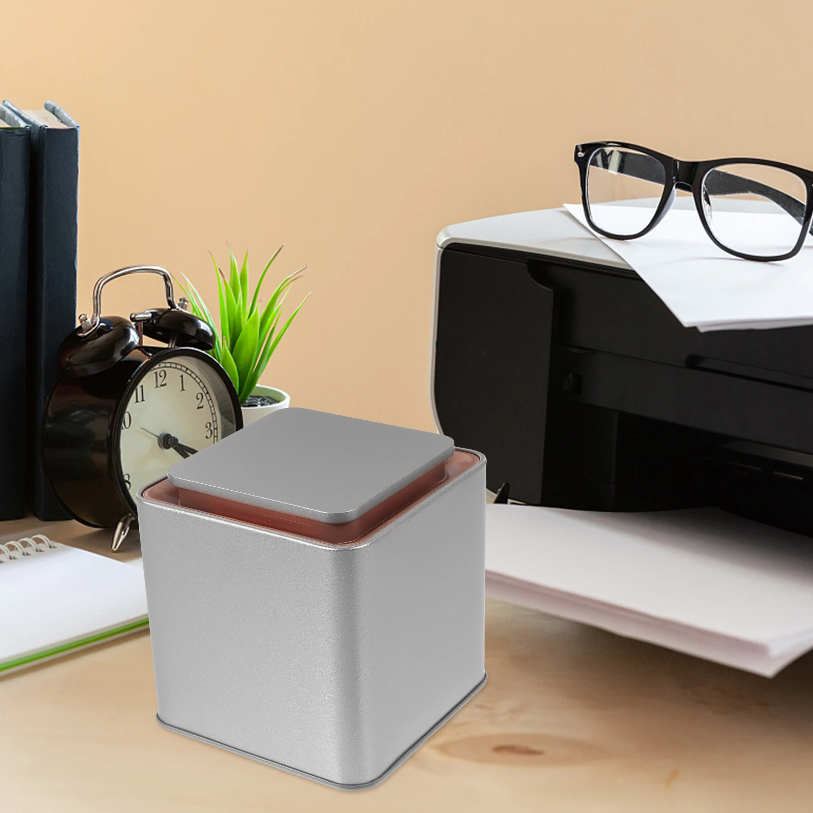 

2Pcs Tea Canister Tinplate Storage Containers Portable Sealed Jars for Coffee Sugar Loose Leaf Tea Kitchen Storage