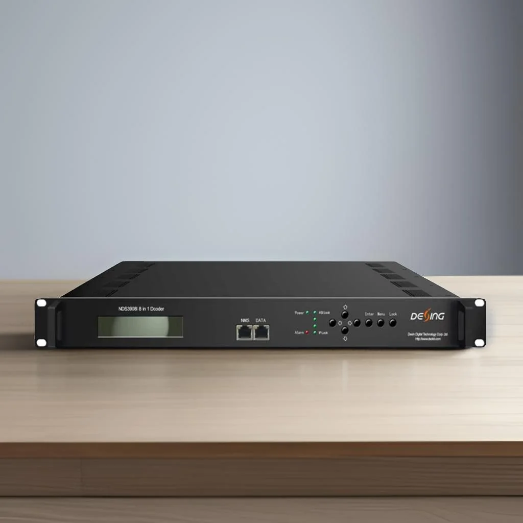 8 IP + ASI Inputs to 8 CVBS Outputs IP/ASI Decoder IP/ASI (UDP/RTP) to AV Cost Effective Decoder.8-in-1 Digital Decoder