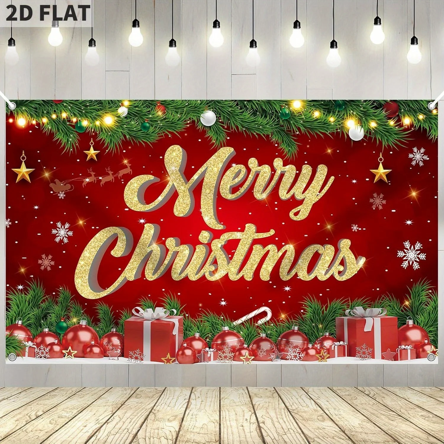 

Christmas banner - suitable for parties, gatherings, photography shoots and holiday decorations as a Christmas background fabric