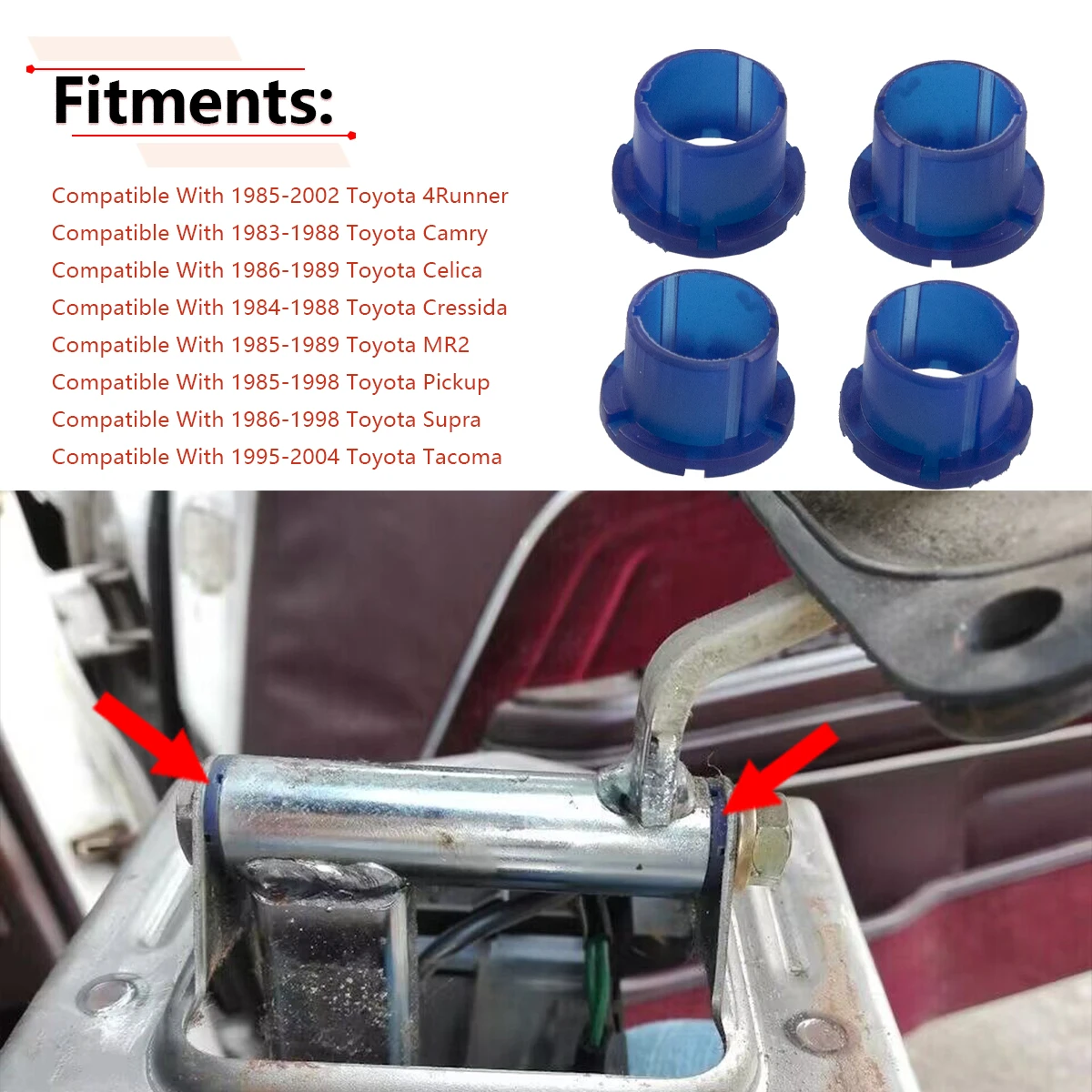 4 Pcs Transmission Automatic Shift Linkage Bushing For Toyota 4Runner 1985-2002 Camry 1983-1988 Celica 1986-1989 90385-11003