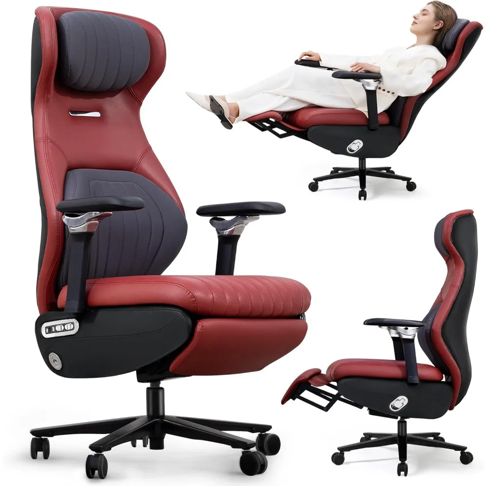 

Ergonomic Office Chair with Foot Rest Electric Reclining Office Chair with Adjustable Headrest, 8D Coordinated Armrests High Ba