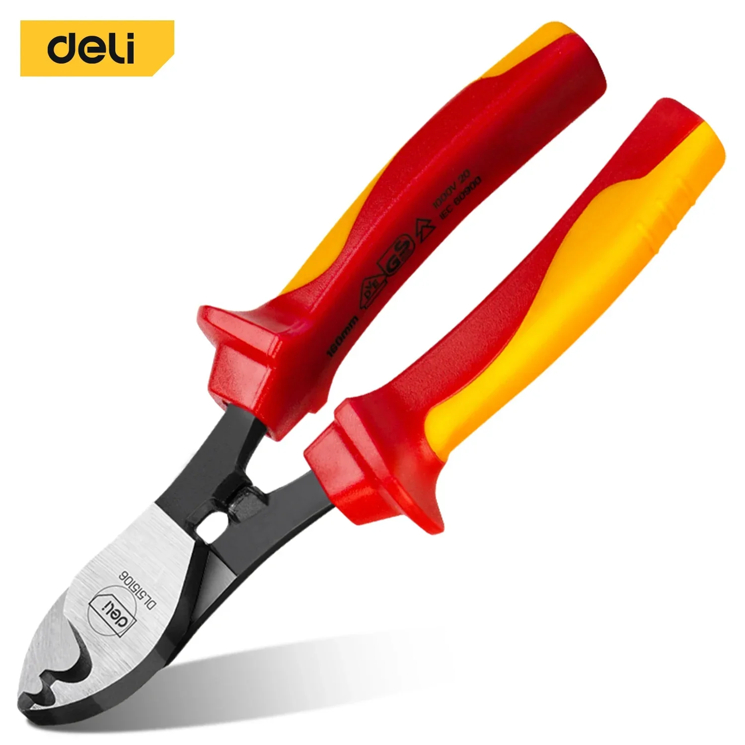 Deli 6 Inches Insulated Cable Cutter Universal Wire Stripper Pliers Electrician Scissors Multifunctional Hardware Hand Tool