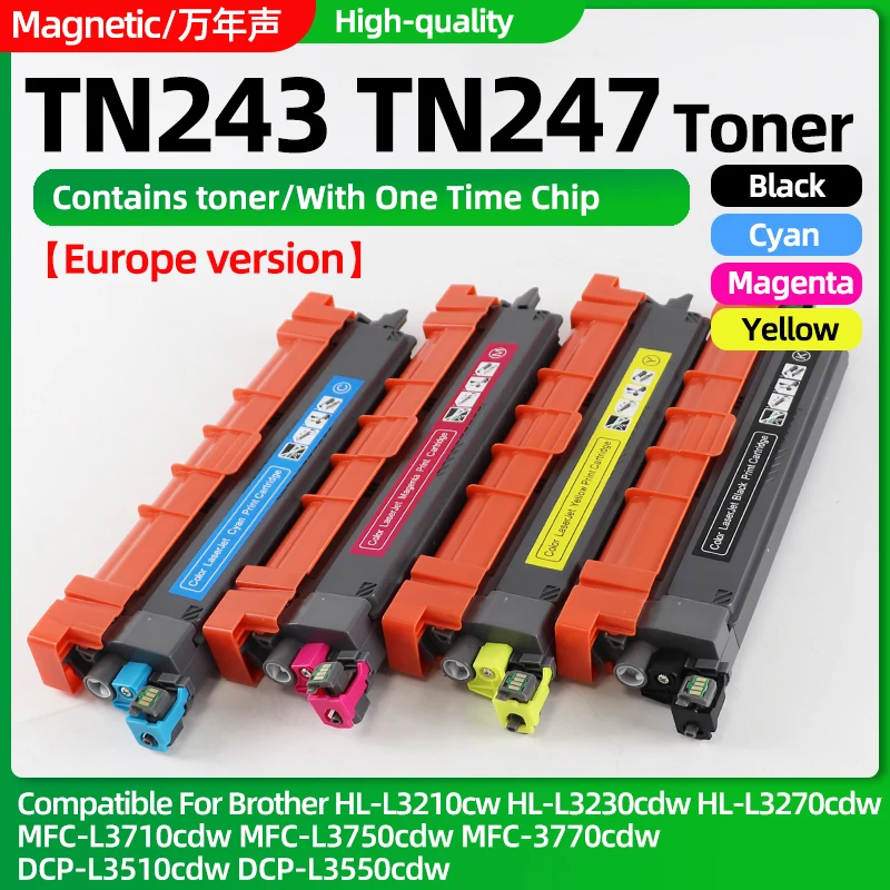 TN243 TN247 Toner Cartridge Compatible for Brother HL-L3210CW L3230CDW L3270CDW DCP-L3510CDW L3550CDW MFC-L3710CW L3750CDW 3770