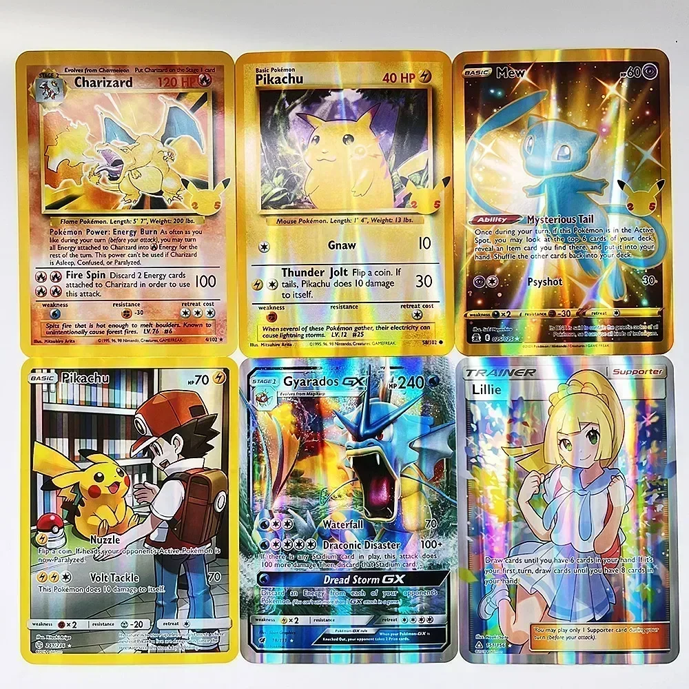 30pcs Oversized Pokemon Cards Jumbo Letters Card Vmax Vstar GX Arceus Pikachu Charizard Super Shiny Rare Card Birthday Gift