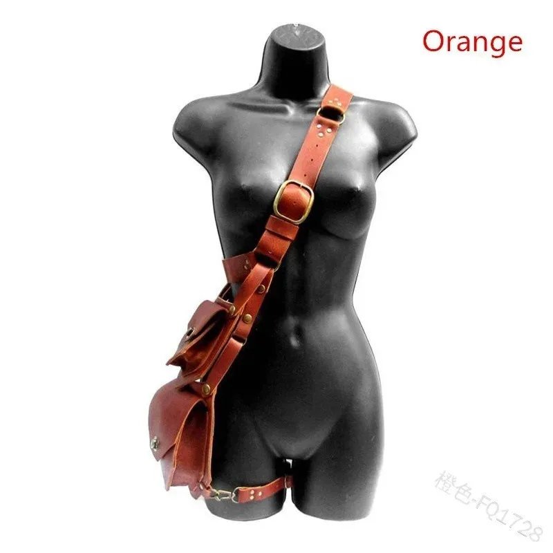 Candy 2025-bolsa Medieval para hombre y mujer, cinturón de cuero, billetera para sillín, disfraz de pirata vikingo Steampunk, accesorio de engranaje antiguo, Cosplay