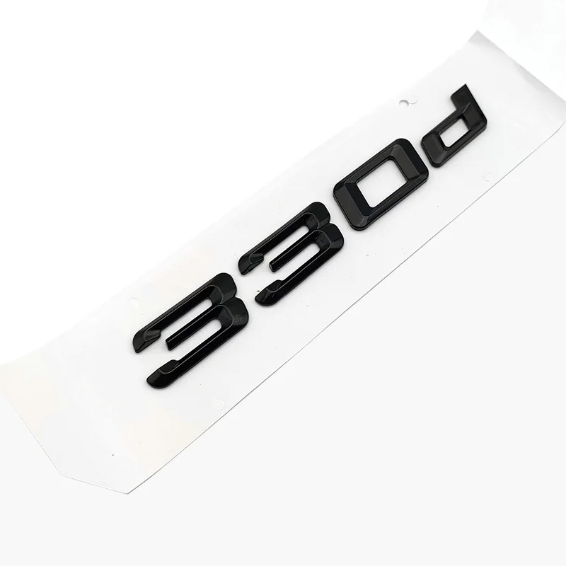 3D ABS Chrome Black 330i Logo 330d Emblem Letters Sticker Car Rear Trunk Badge For BMW E46 E90 E91 E30 F30 Car Accessories