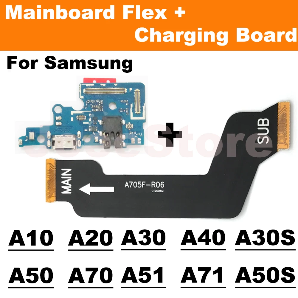 Fast Charger Main Charging Port Board For Samsung A51 A71 A70 A50 A31 A30 A20 A10 A50S Motherboard Connect USB Dock Flex Cable