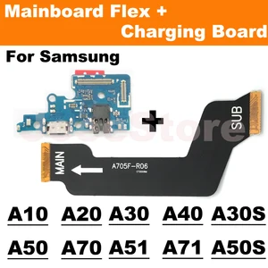 Carregador rápido Placa de carregamento principal para Samsung A51 A71 A70 A50 A31 A30 A20 A10 A50S Placa-mãe Conecte USB Dock Flex Cable 8 principais vendas placa base samsung a71 - №1