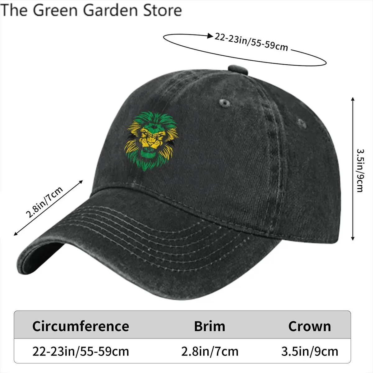 Jamaica Lion Multicolor Hat Peaked Men's Cap Rasta  Head Personalized Visor Protection Hats