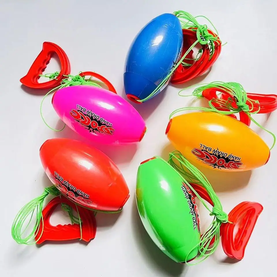 Children Outdoor Pulling Elastic Speed Balls Interactive Sensory Training Toy Sports Game Hand Draw Pulling Ball for Kids Adults