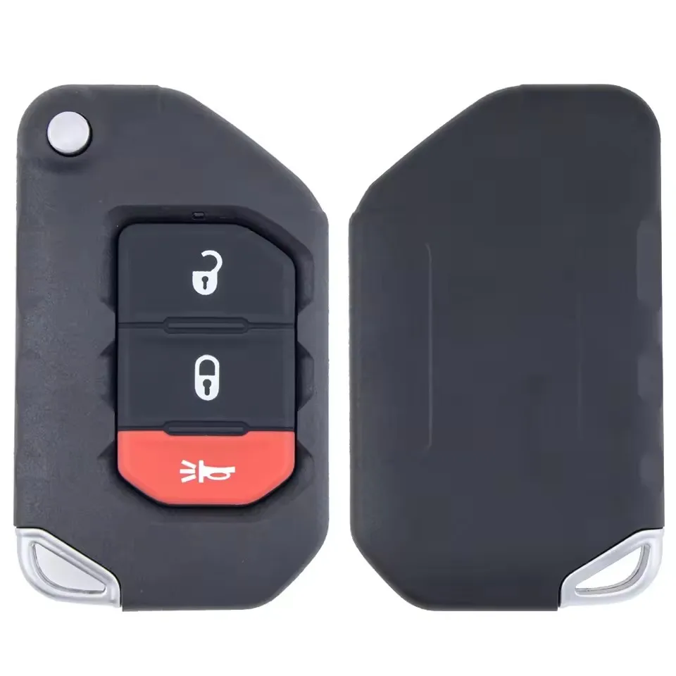 

Xuri 2/3/4 Buttons Flip Remote Car Key Fob Shell For Jeep Wrangler Rubicon Sahara JK JL 2018 SIP22 Blade